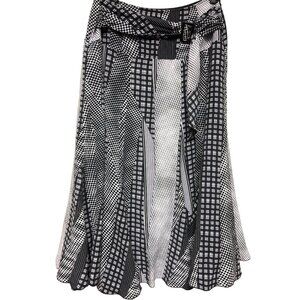 Maison Christine Tall Girl Women's Black White Patch Skirt Black White Size 18